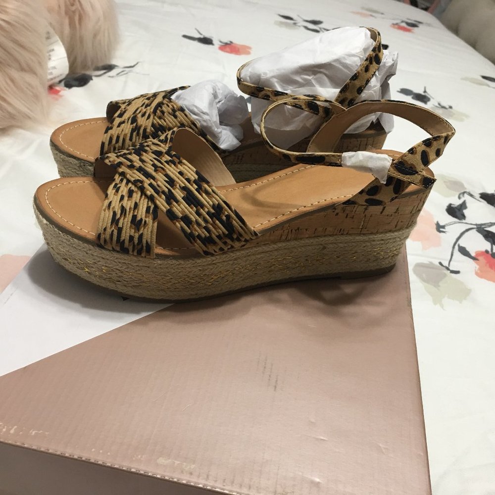 Fergie Pardy Ankle Strap Sandal - Leopard - NIB - Picture 5 of 11